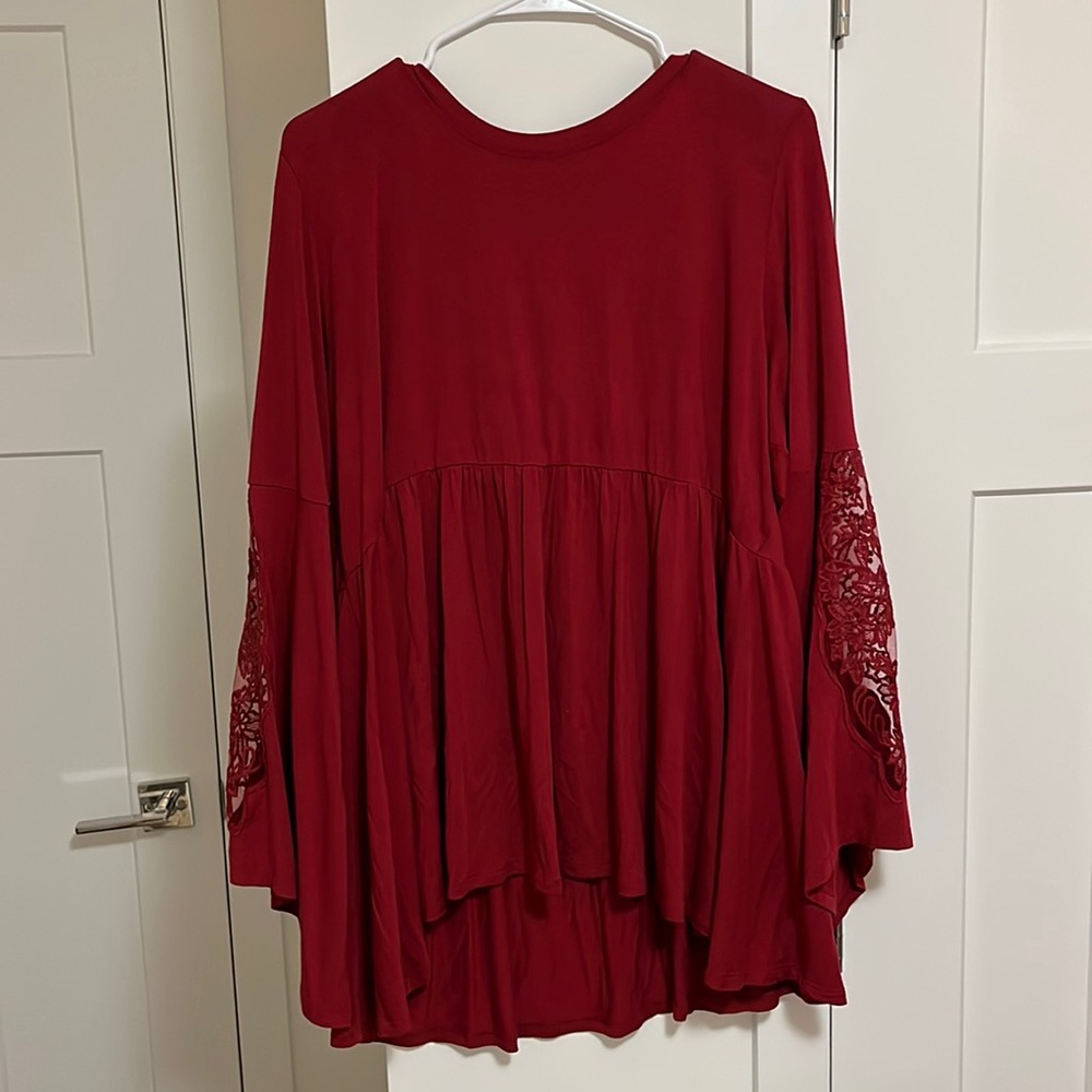 Red Torrid Baby Doll Bell Sleeves
